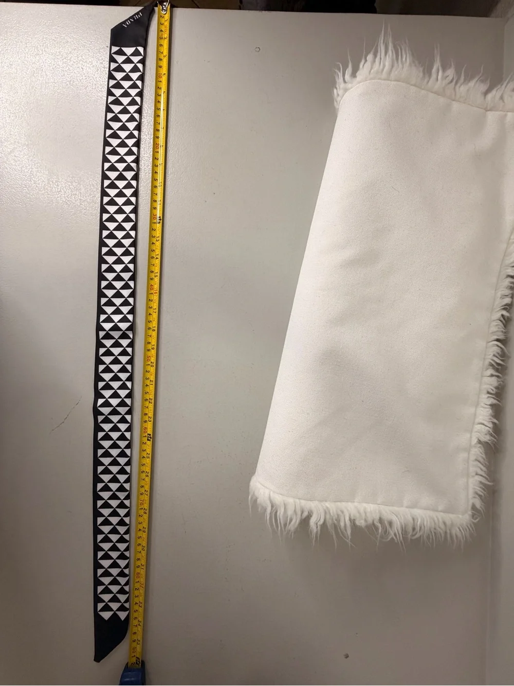 Black & White Geometric Silk Twilly Scarf